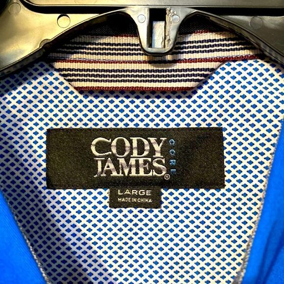 Cody James royal blue buttons up in size Large. NEW - Picture 3 of 4